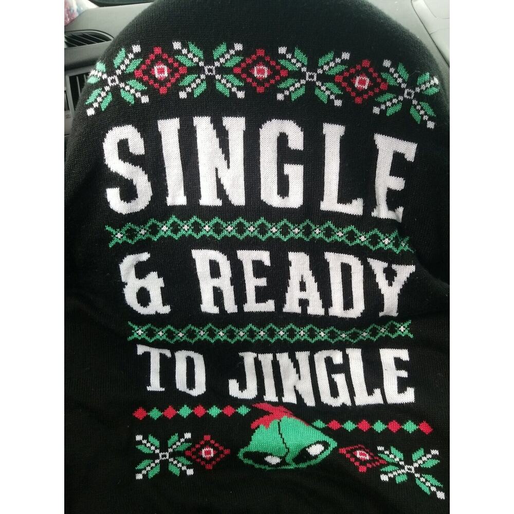 Tipsy Elves Holiday Sweater, single and ready to jingle,‎ Men's Size XXL